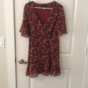 Maroon wrap dress